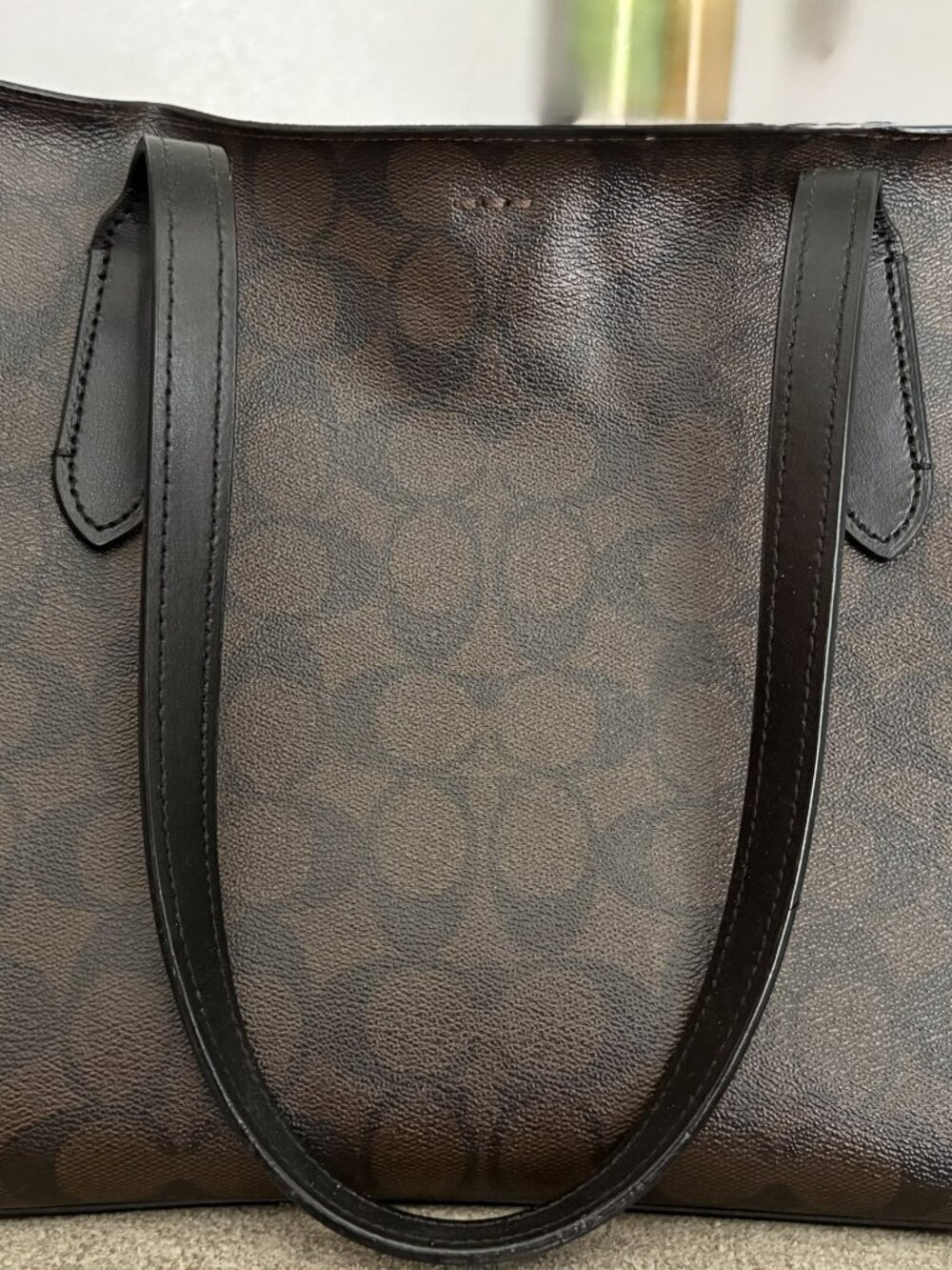 Medium Brown and Black Authentic Coach Purse - Picture 5 of 10